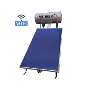 Ηλιακός Θερμοσίφωνας Glass-Titanium SThermo Επιλεκτικός Κάθετος με WiFi